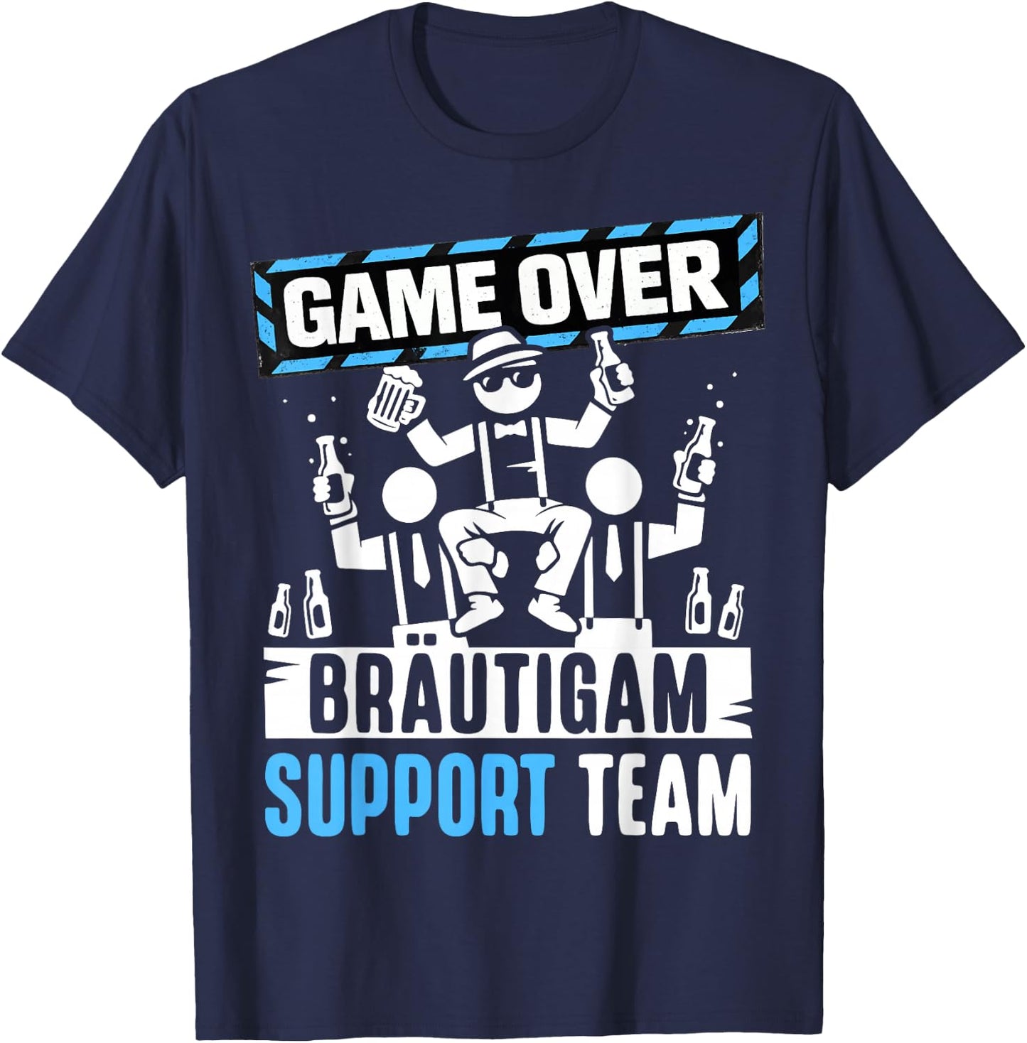 Junggesellenabschied JGA Männer Team Bräutigam JGA T-Shirt - T-Shirt | Navy