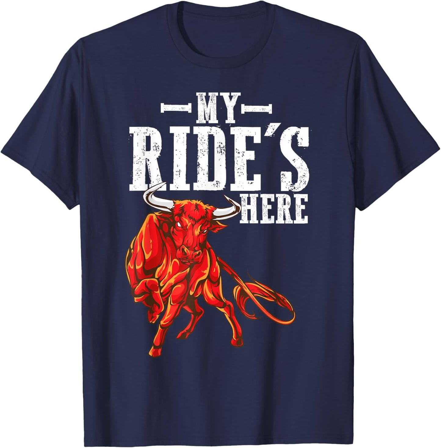 Bull Riders Rodeo for Western Ranch Cowboys T-Shirt - T-Shirt | Navy