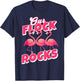 Our Flock Rocks Funny Flamingo Matching Family Vacation T-Shirt - T-Shirt | Navy