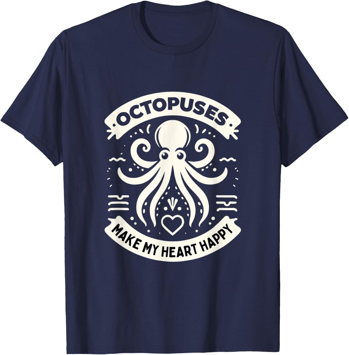 Funny Octopus Shirt Octopuses Octopi Cephalopod Kraken T-Shirt - T-Shirt | Navy