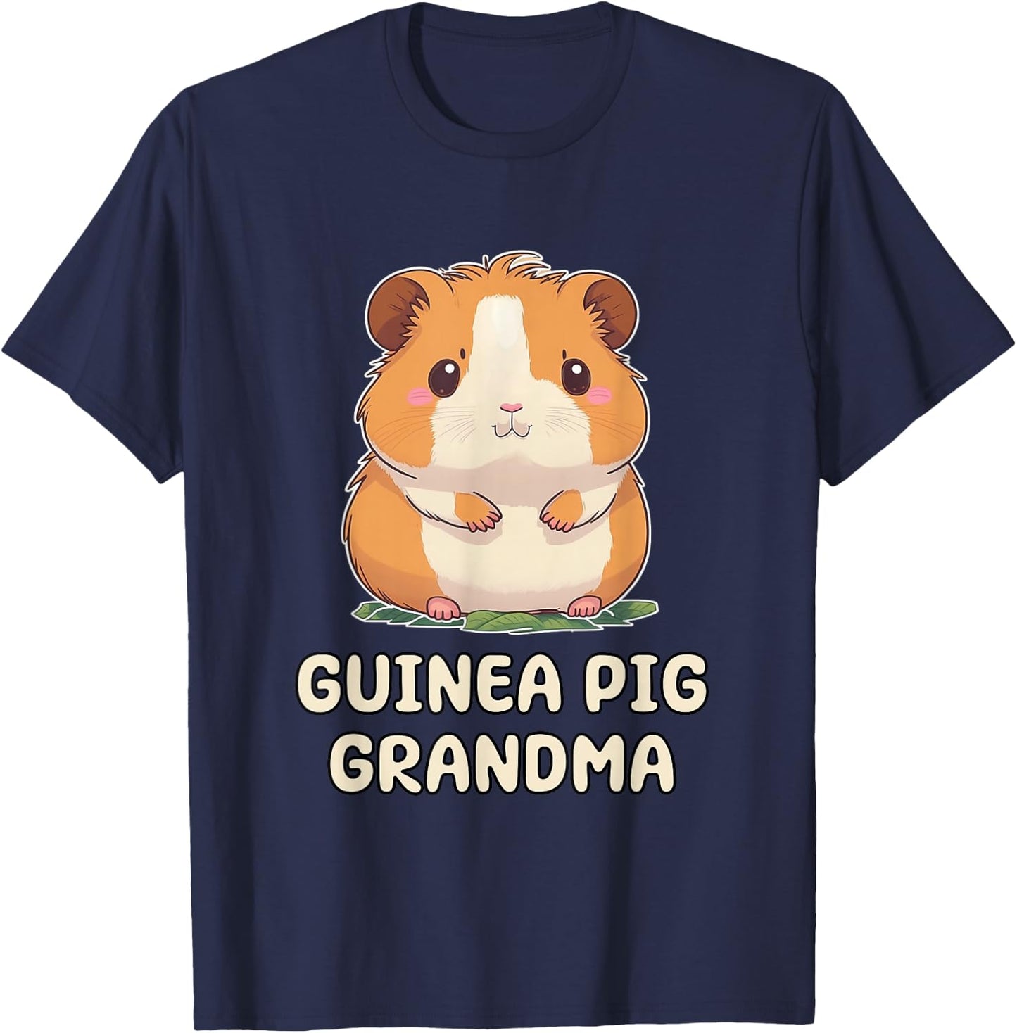 Funny, Cute Guinea Pig Grandma Grandmother Nana T-Shirt - T-Shirt | Navy
