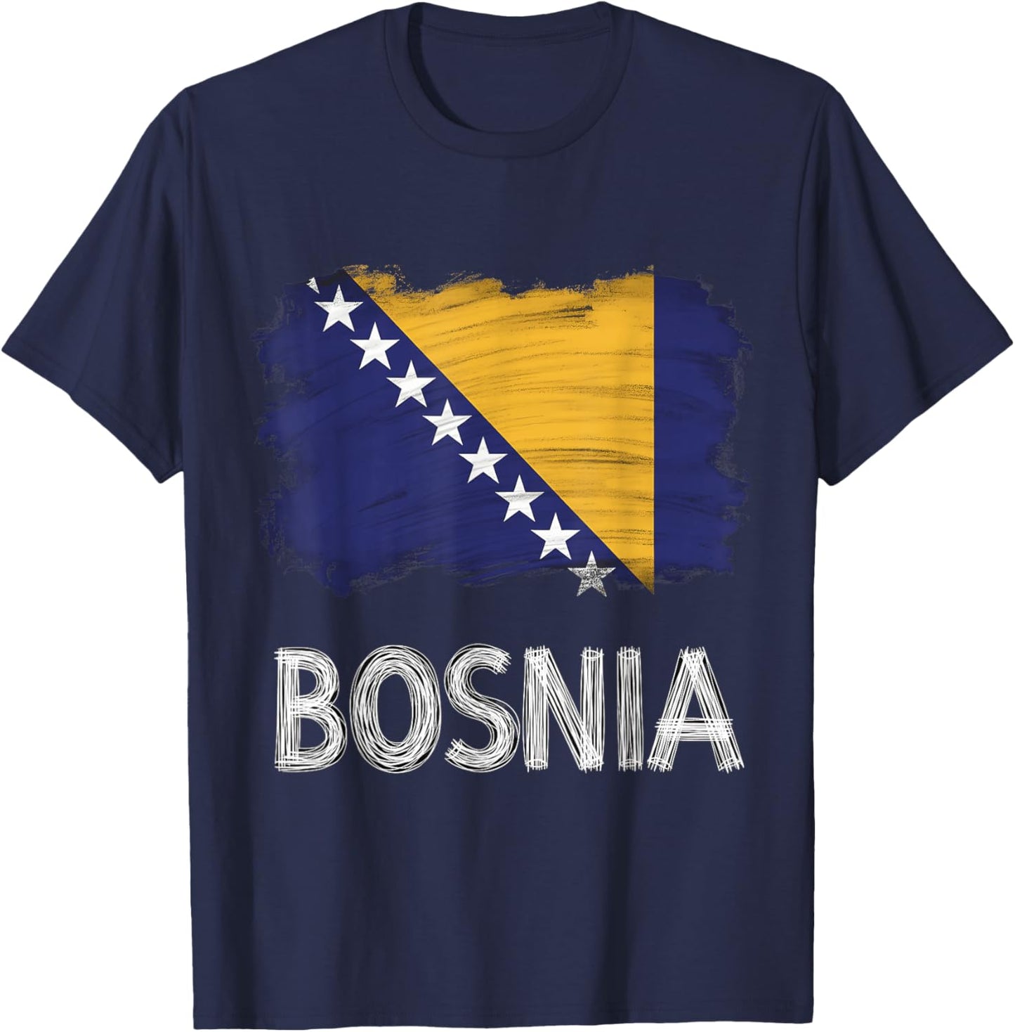 Bosnien und Herzegowina Flagge Bosnische Wurzeln T-Shirt - T-Shirt | Navy