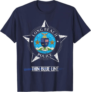 Police T Shirt Long Beach California Police Gifts T-Shirt - T-Shirt | Navy