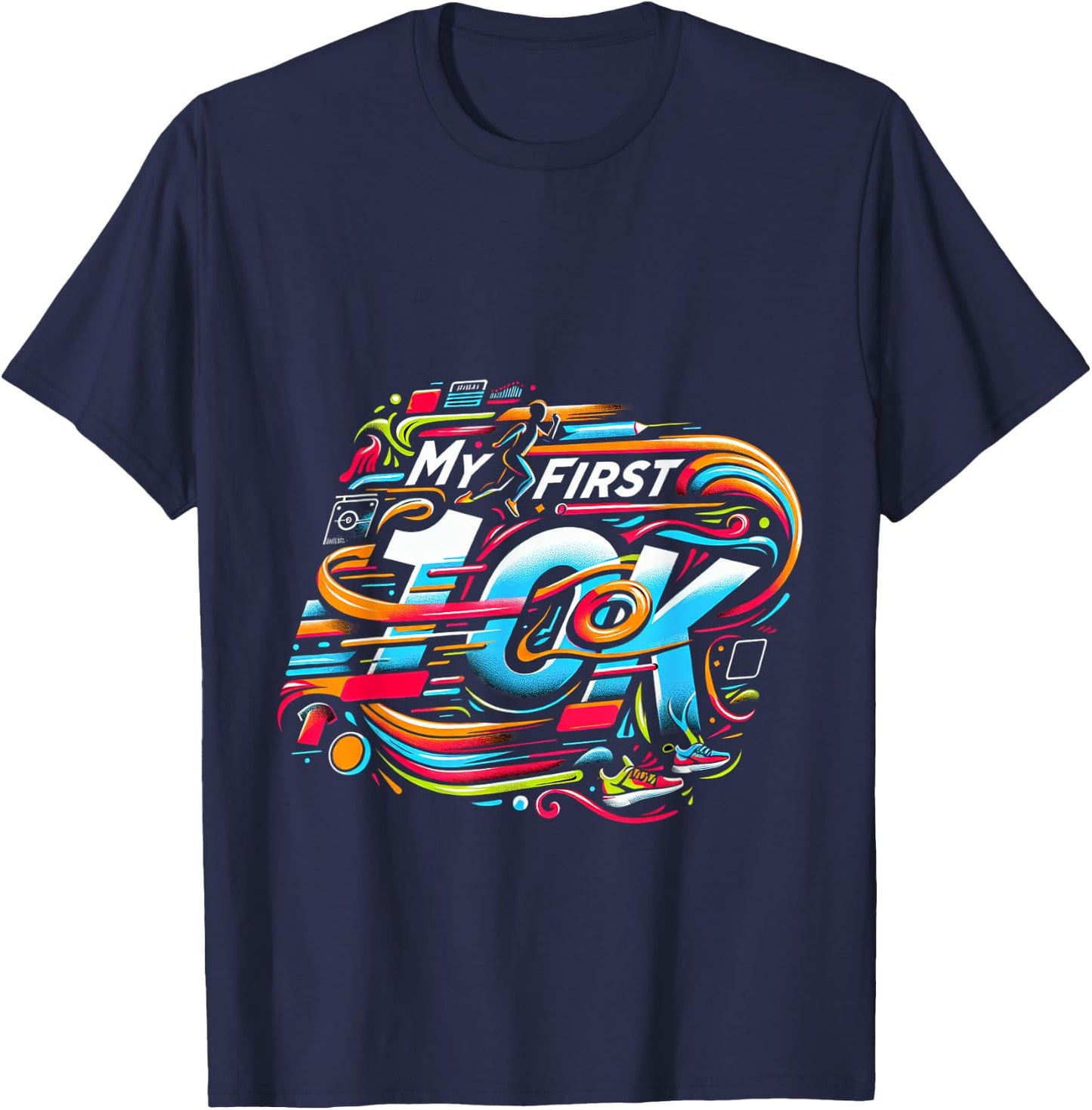 My First 10K Beginner Achievement Marathon T-Shirt - T-Shirt | Navy