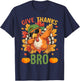 Thanksgiving Give Thanks Bro Cute Turkey Thankful Men Boy T-Shirt - T-Shirt | Navy