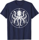 Octopus Hexagram Cephalopod Sea Animal Men Women Kids Teen T-Shirt - T-Shirt | Navy
