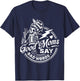 Good Mom Says Bad Words Messy Bun Skull Thanksiving T-Shirt - T-Shirt | Navy