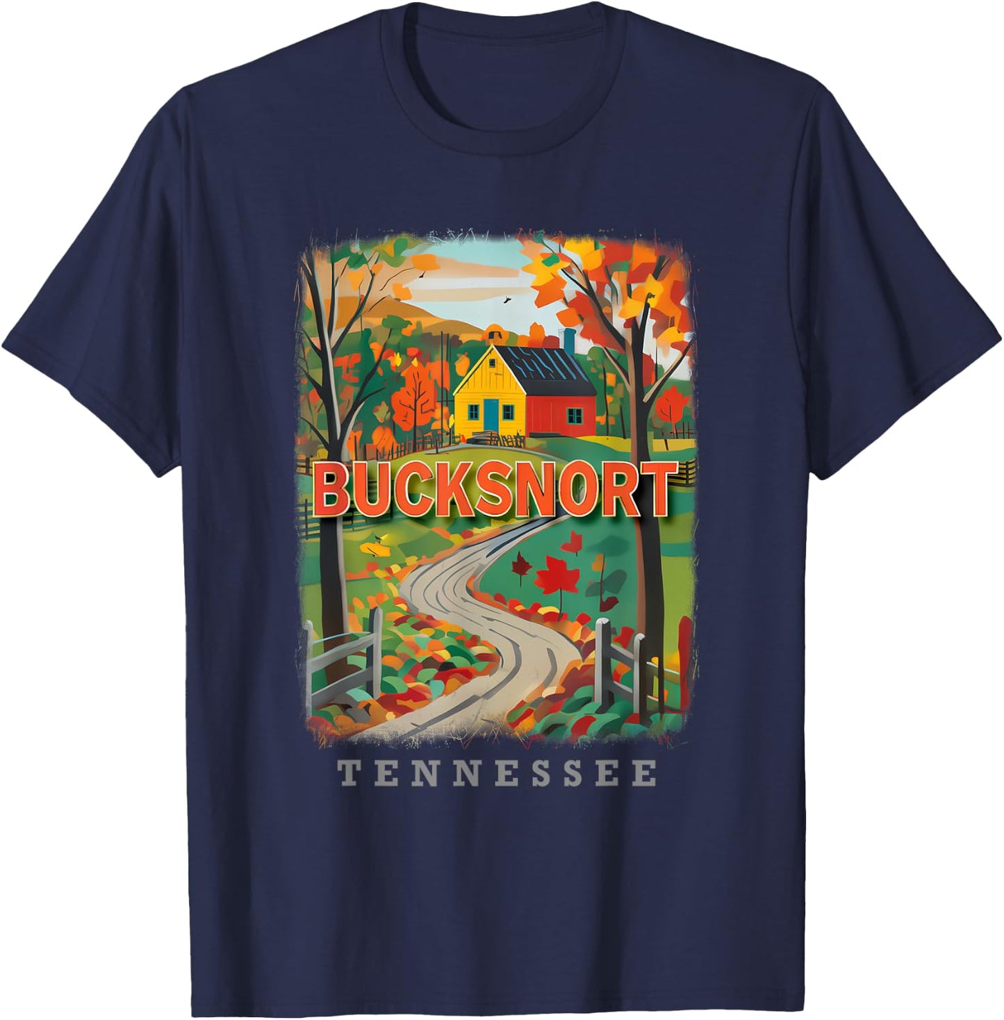 Bucksnort Tennessee TN Country Charm SD426 T-Shirt - T-Shirt | Navy
