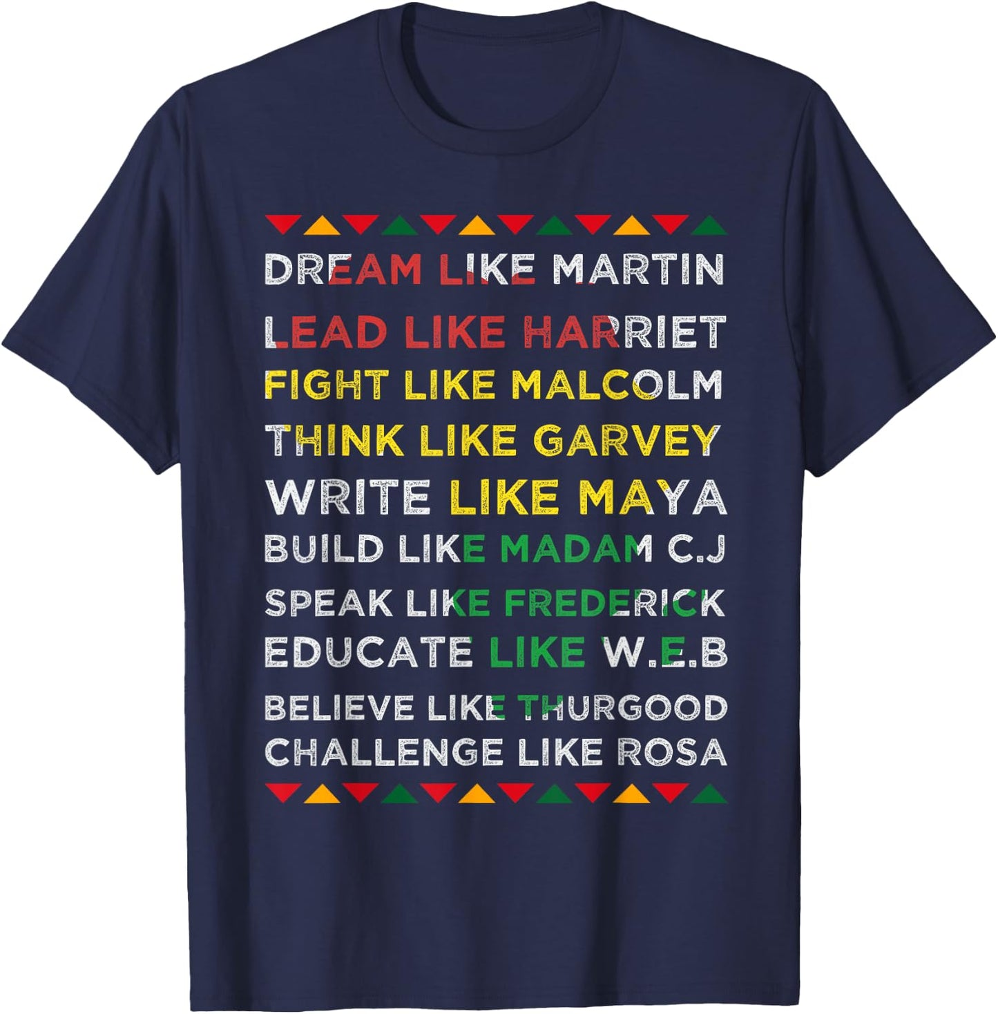 Black History Shirt Black History Month African American T-Shirt - T-Shirt | Navy