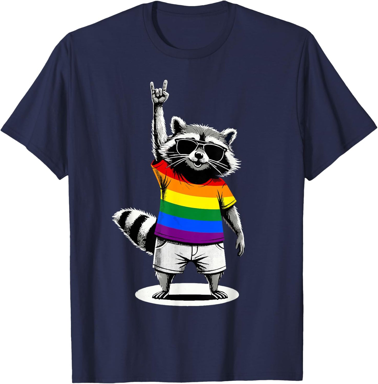Waschbär LGBTQ Pride Month T-Shirt - T-Shirt | Navy