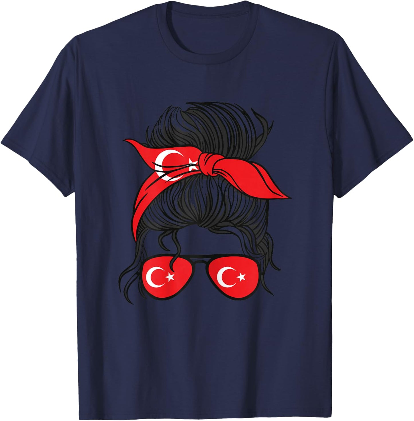 Turkiye Mädchen Türkei Mädchen Türkische kizi Frauen Türkische Flagge T-Shirt - T-Shirt | Navy