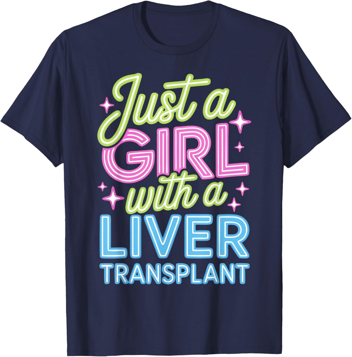 Girl Liver Transplant Recipient T-Shirt - T-Shirt | Navy