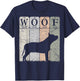 Staffordshire Bull Terrier Periodic Table Elements Woof T-Shirt - T-Shirt | Navy