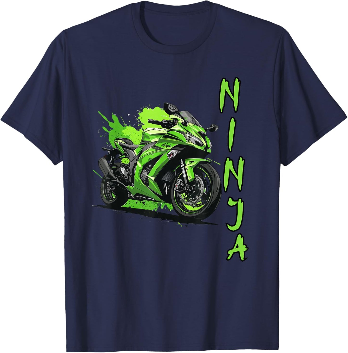 Ninja Motorcycle Sportbike T-Shirt - T-Shirt | Navy