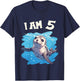 Kids 5 Years old 5 birthday Seals Boy Girl Seal T-Shirt - T-Shirt | Navy