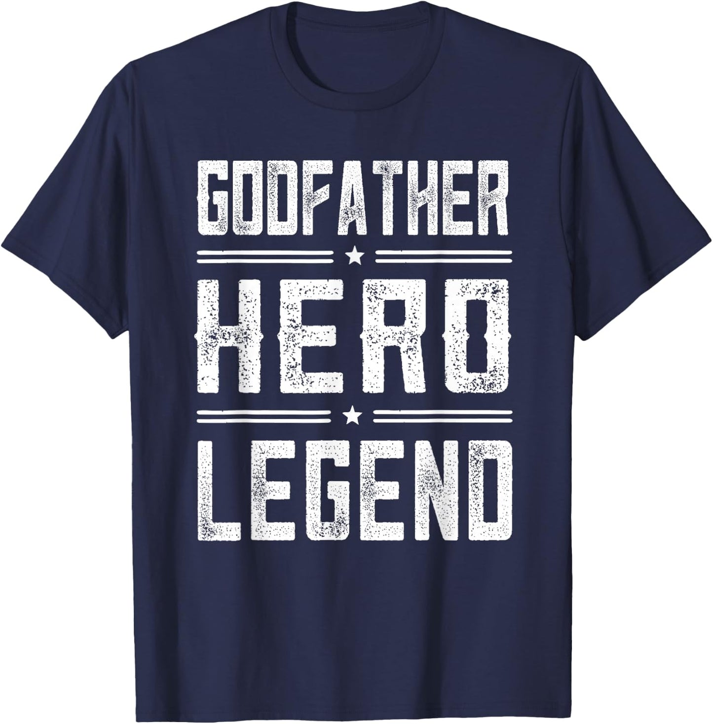 Godfather Hero Legend - Vintage Distressed Godfather T-Shirt - T-Shirt | Navy