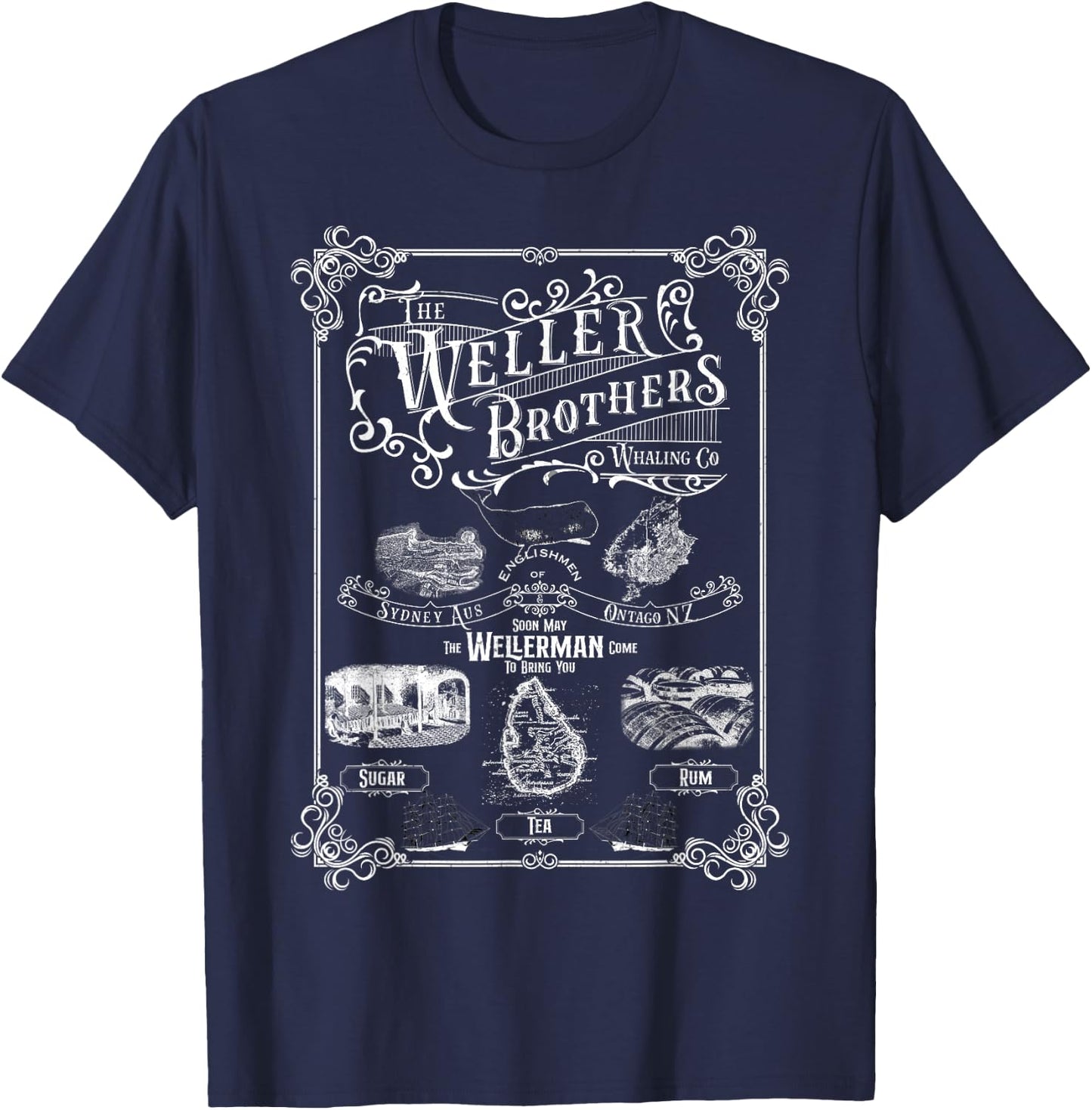 Wellerman Sea Shanty Weller Brothers Soon may the Wellerman T-Shirt - T-Shirt | Navy