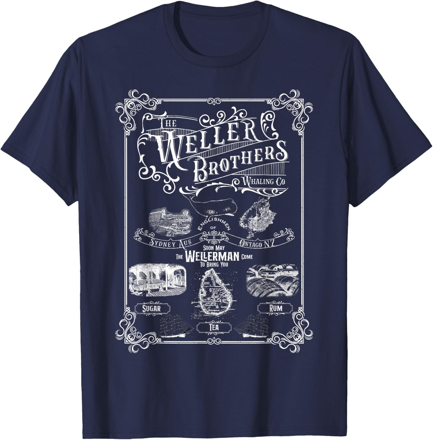 Wellerman Sea Shanty Weller Brothers Soon may the Wellerman T-Shirt - T-Shirt | Navy