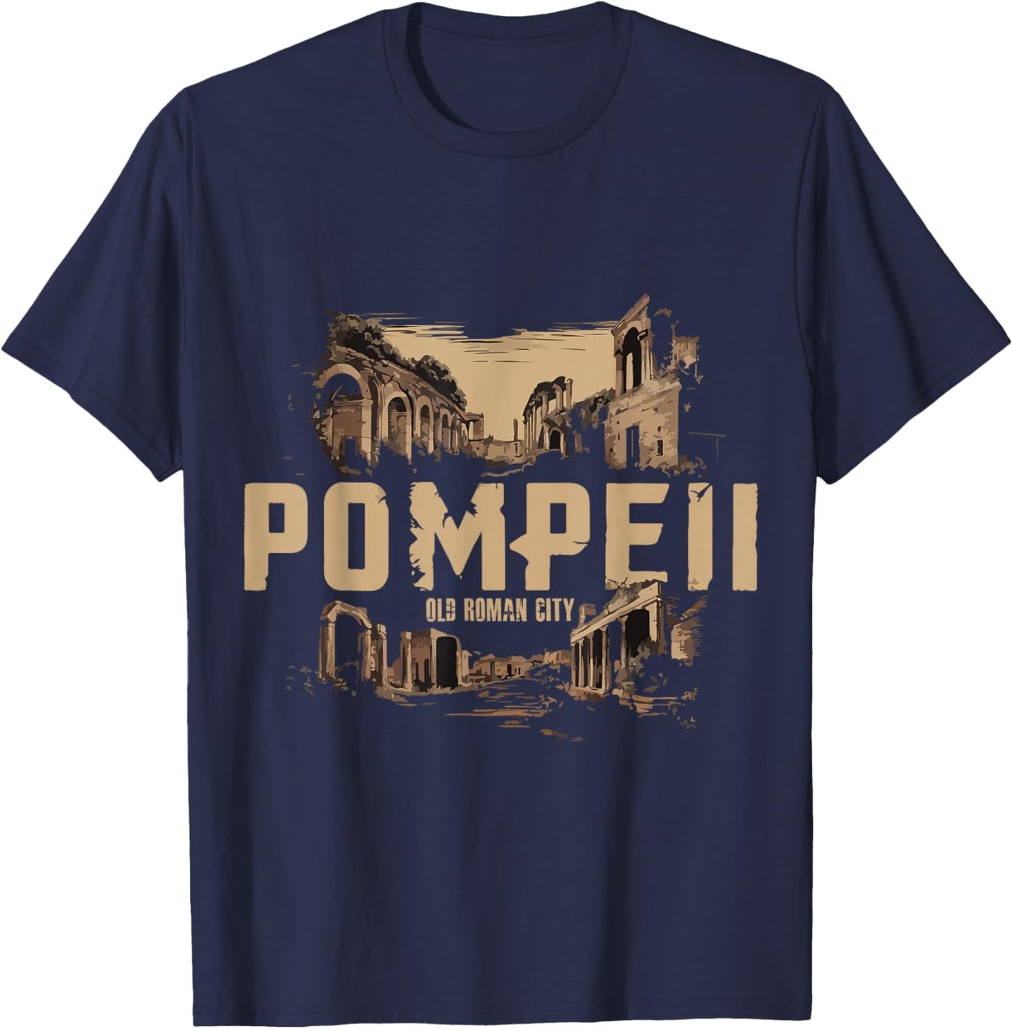 Roman Empire Italy Pompeii Outfit Volcano T-Shirt - T-Shirt | Navy