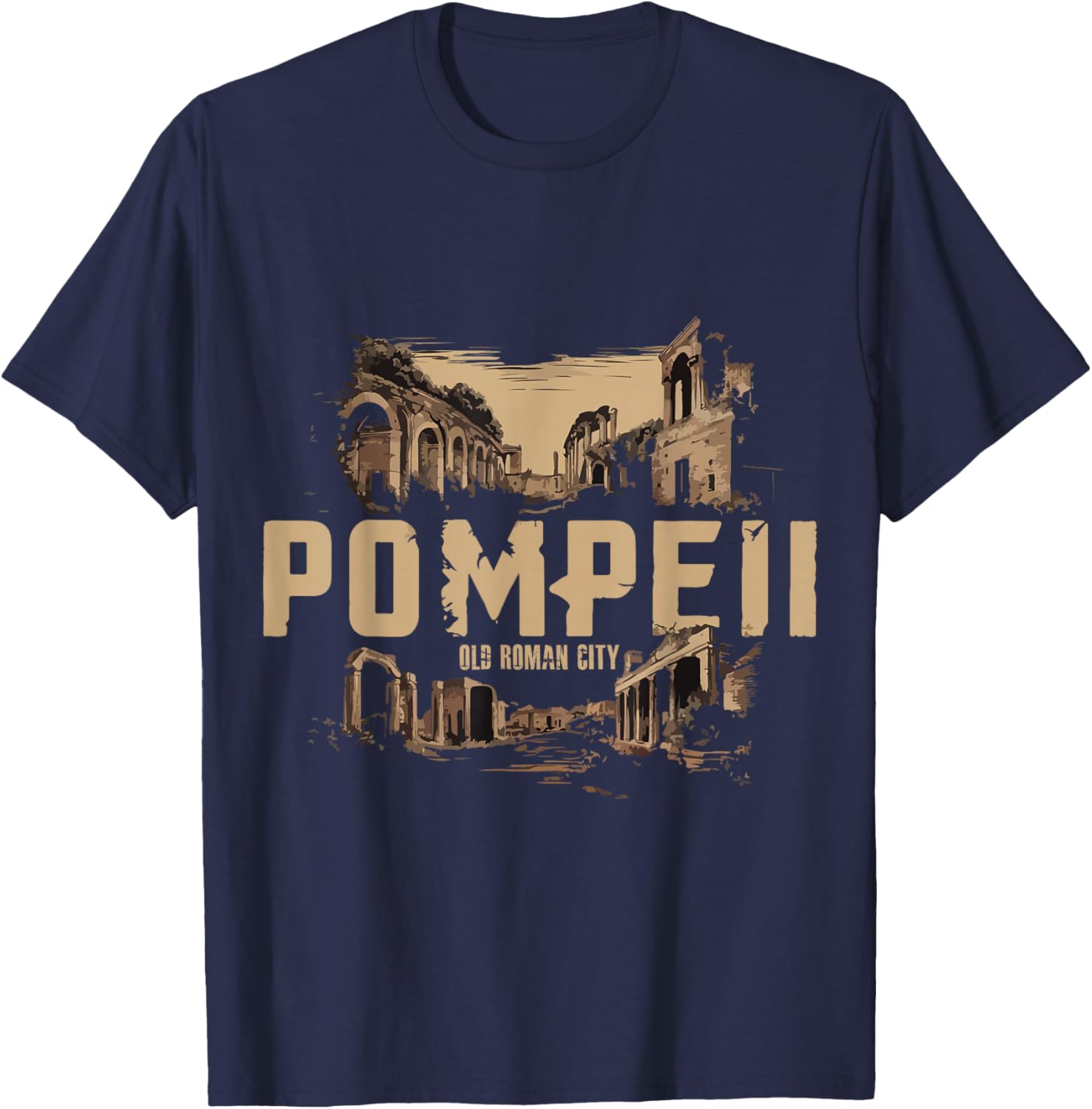 Roman Empire Italy Pompeii Outfit Volcano T-Shirt - T-Shirt | Navy