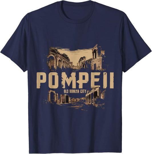 Roman Empire Italy Pompeii Outfit Volcano T-Shirt - T-Shirt | Navy