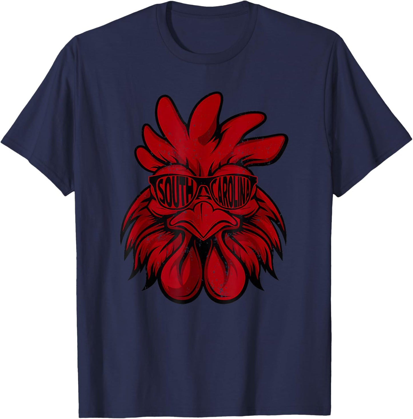 South Carolina Men Women Retro Cock Vintage State Varsity T-Shirt - T-Shirt | Navy