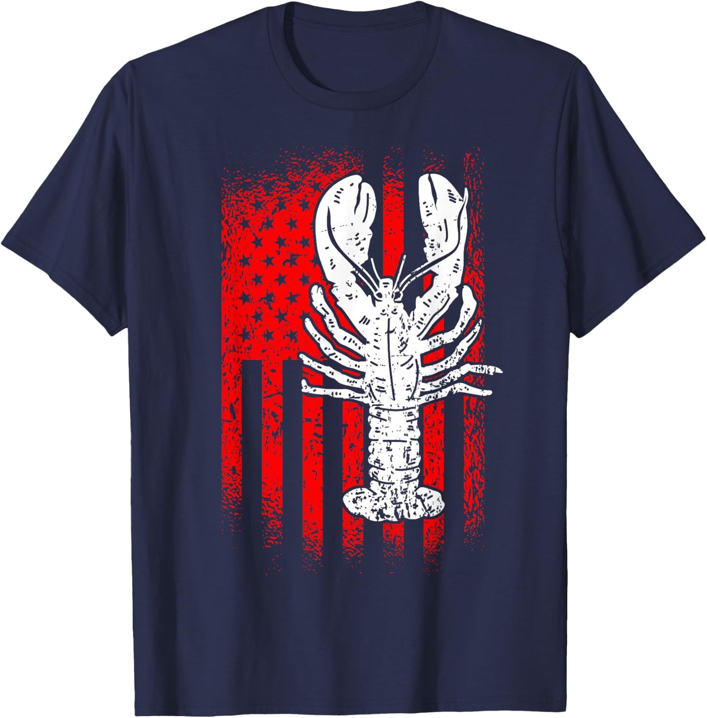 American Lobster USA Seafood Lover T-Shirt - T-Shirt | Navy