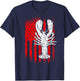 American Lobster USA Seafood Lover T-Shirt - T-Shirt | Navy