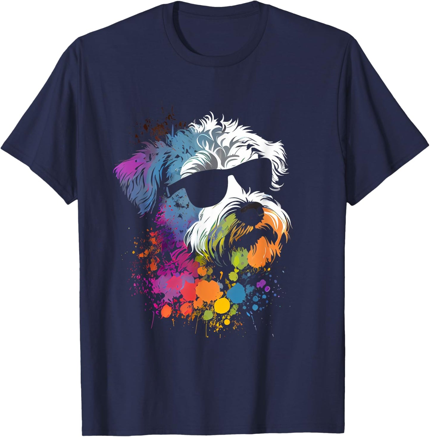 Schnoodle Dog Fans Schnauzer Dog , black T-Shirt - T-Shirt | Navy