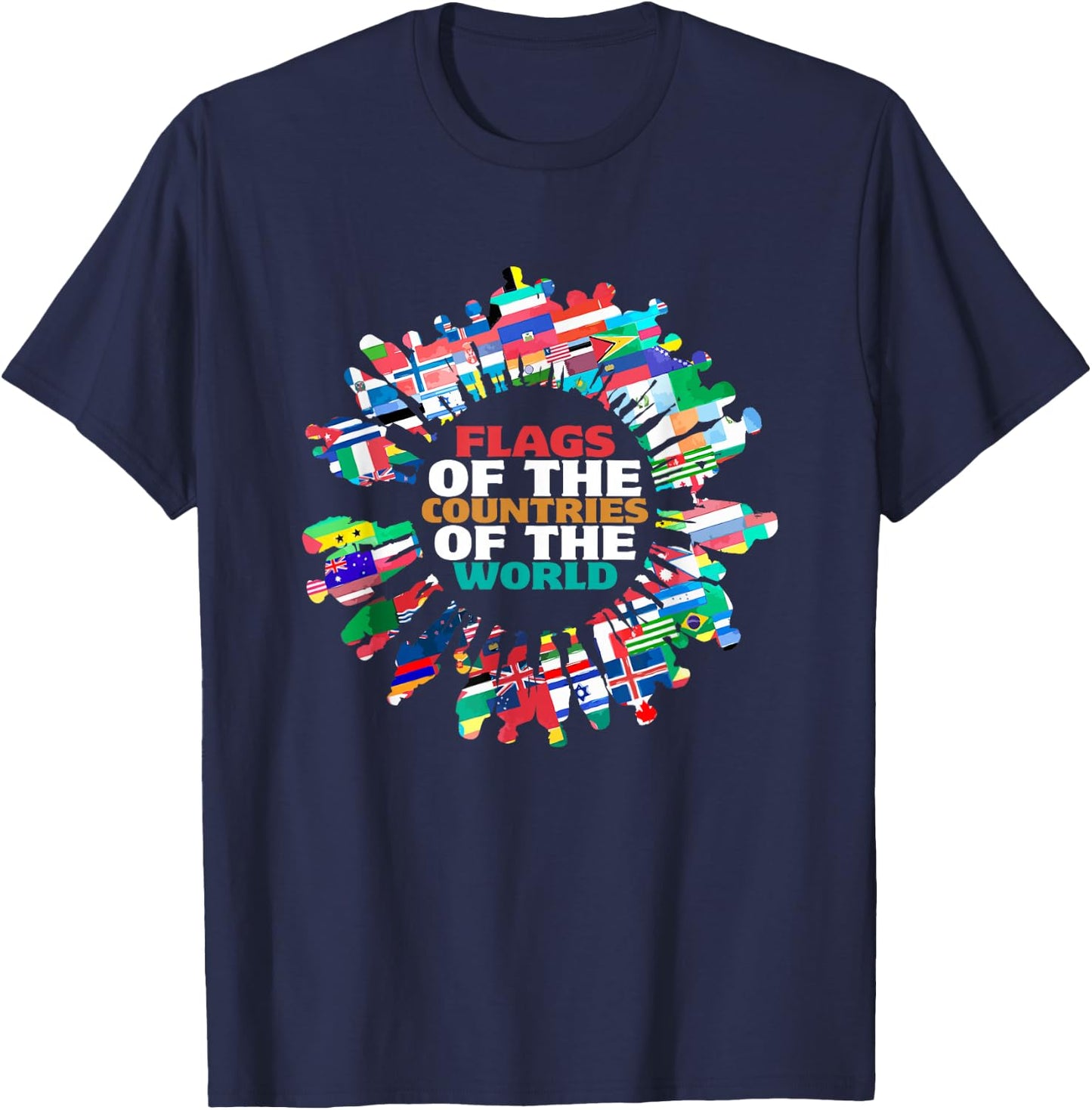 Flags of The Countries of The World International Humans T-Shirt - T-Shirt | Navy