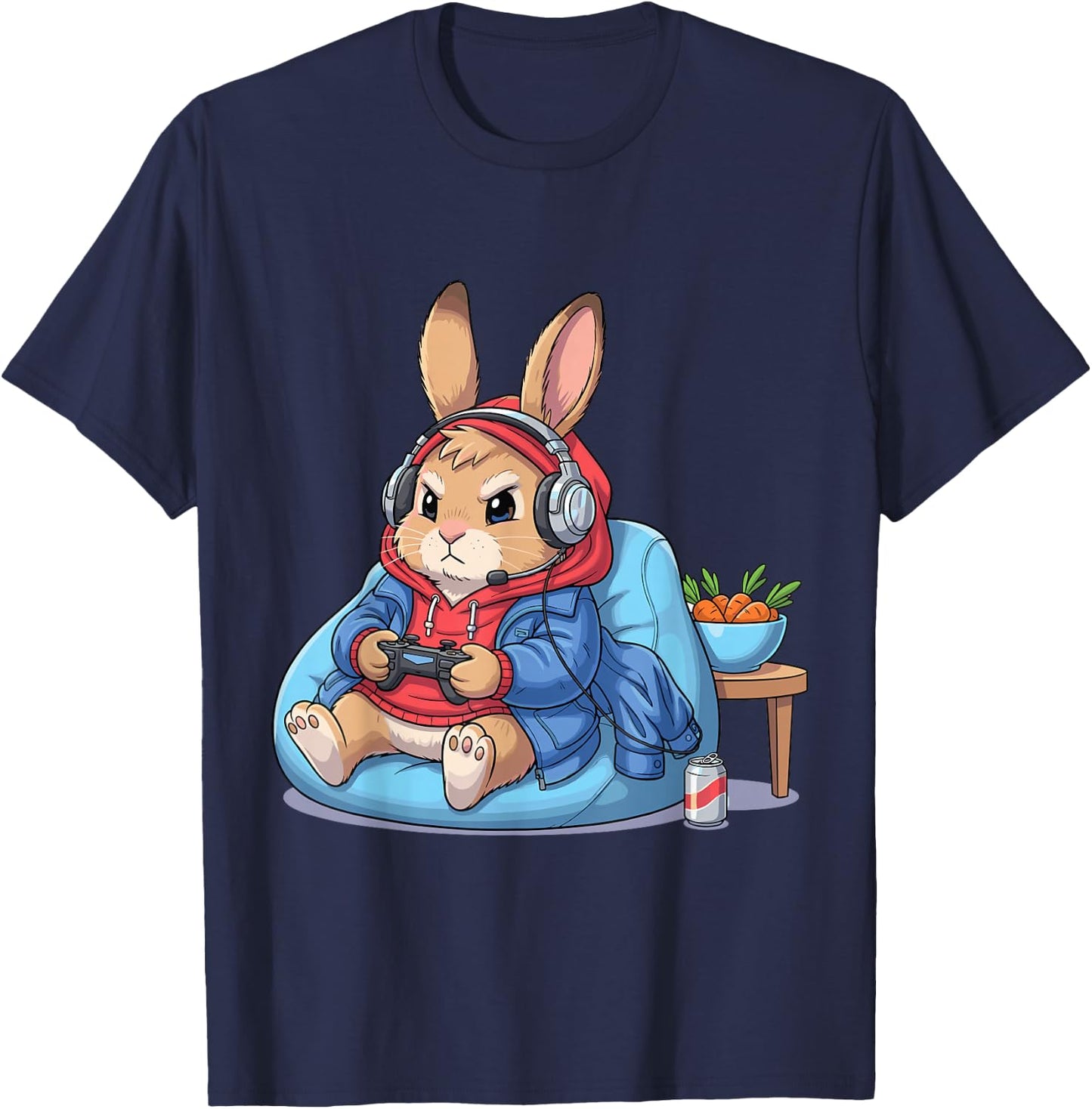 Gamer Bunny Rabbit Video Game Funny Shirts Women T-Shirt - T-Shirt | Navy