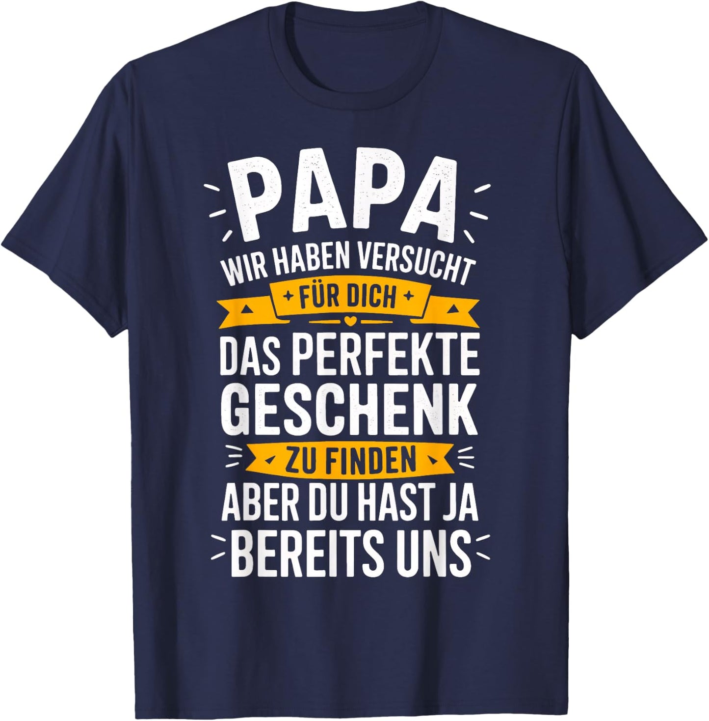 Papa Geschenk Papa Vatertag Shirt Herren Lustig Papa T-Shirt - T-Shirt | Navy