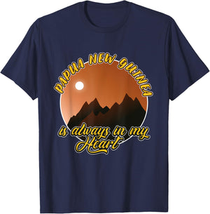 papua new guinea Is always in my Heart T-Shirt - T-Shirt | Navy