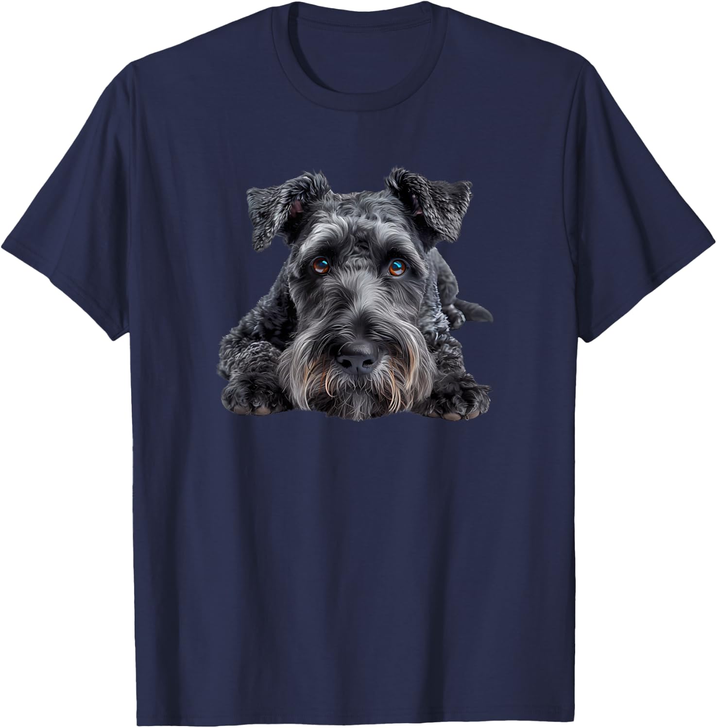 Lazy Kerry blue terrier T-Shirt - T-Shirt | Navy