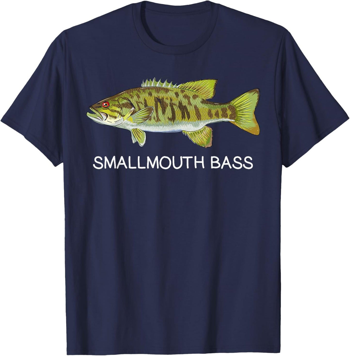Smallmouth Bass Freshwater Game Fish T-Shirt - T-Shirt | Navy