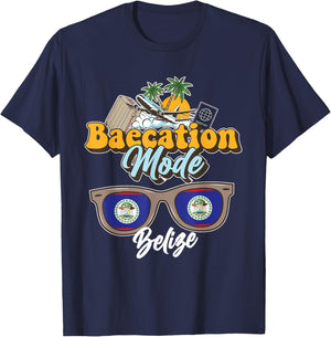 Baecation Belize Bound Couple Travel Goal Vacation Trip T-Shirt - T-Shirt | Navy