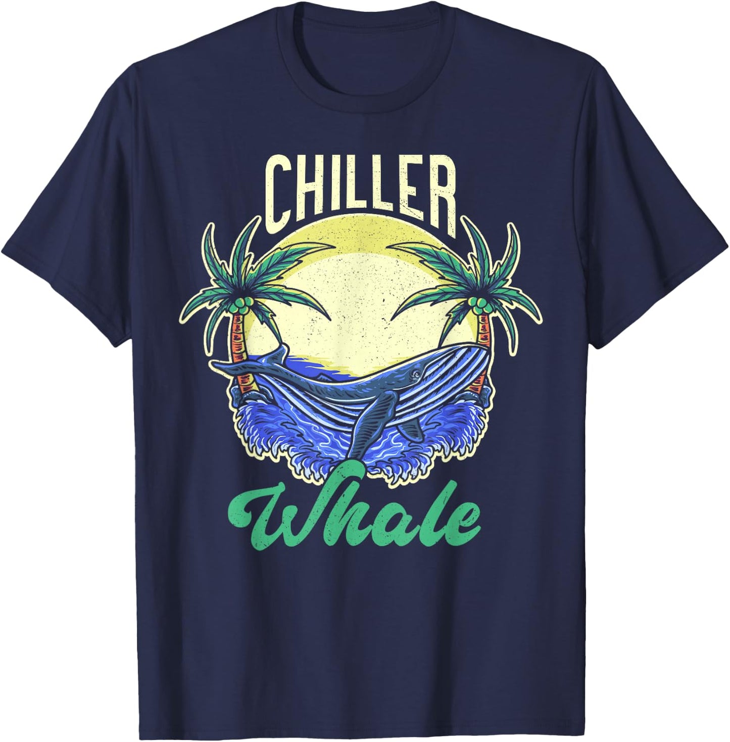 Chiller Whale Funny Whale Watching T-Shirt - T-Shirt | Navy