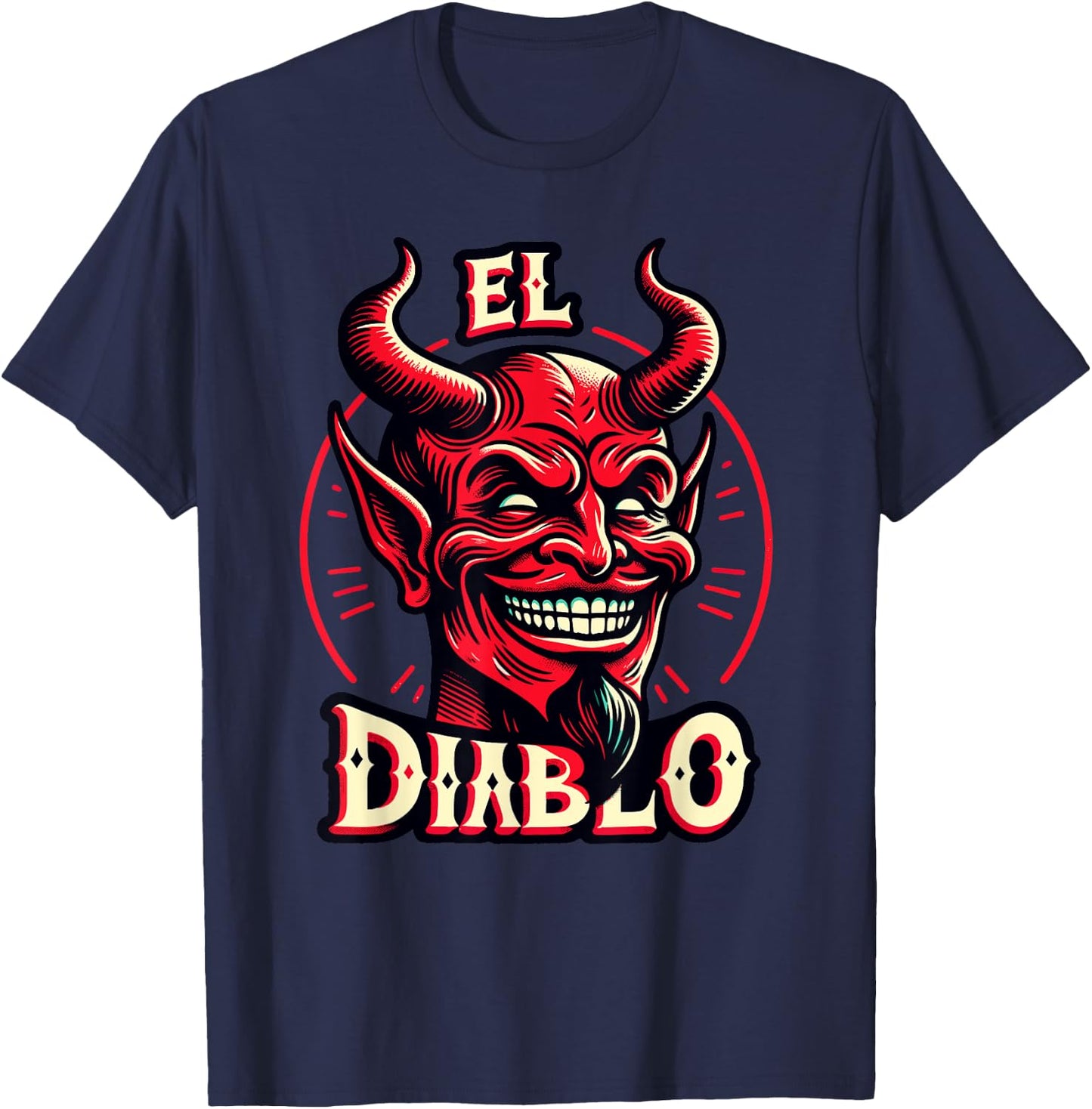 El Diablo , Black, S T-Shirt - T-Shirt | Navy
