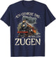 with German Text "Ich Genieße Das Leben In Vollen Zügen - Pendler Eisenbahn", blue T-Shirt - T-Shirt | Navy