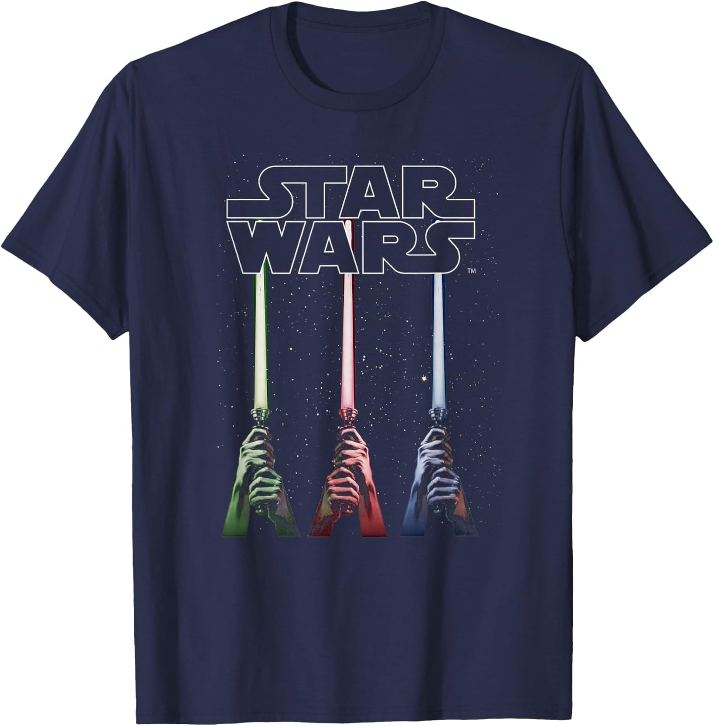 Star Wars Lightsabers , black T-Shirt - T-Shirt | Navy