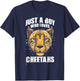 African Wild Animal Cheetah Leopard Safari Kids Boys T-Shirt - T-Shirt | Navy