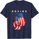 Boxing USA American Flag Boxing Gloves T-Shirt - T-Shirt | Navy