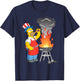 The Simpsons Homer Simpson 4th of July Beer & BBQ Cookout T-Shirt - T-Shirt | Navy