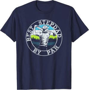 Best Stepdad By Par Funny Golf Father's Day Stepfather T-Shirt - T-Shirt | Navy