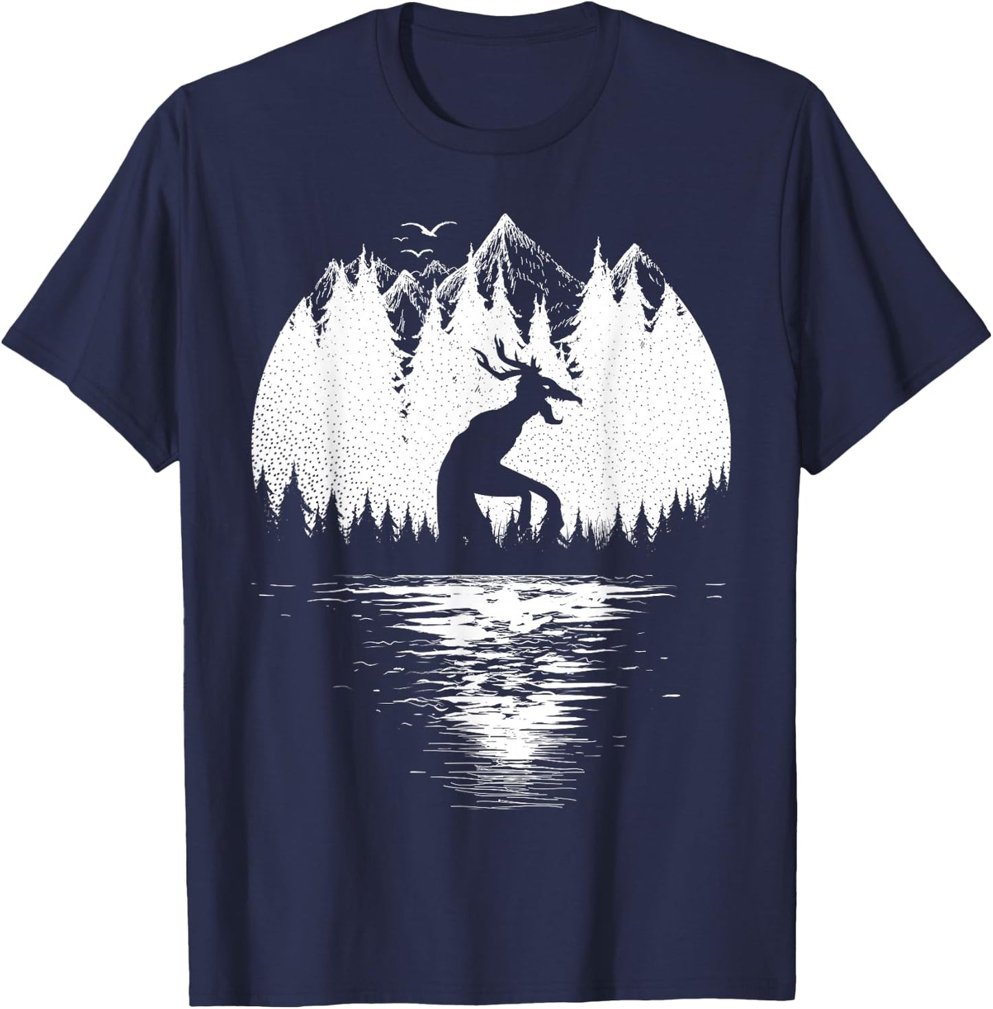 Wendigo Folklore Cryptozoology Women Kids! Cryptid T-Shirt - T-Shirt | Navy