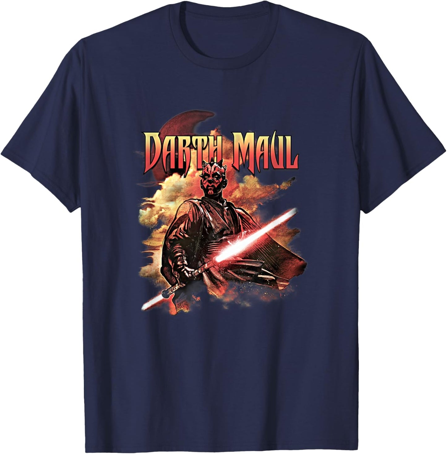 Star Wars: The Clone Wars Darth Maul Epic Sith Poster T-Shirt - T-Shirt | Navy
