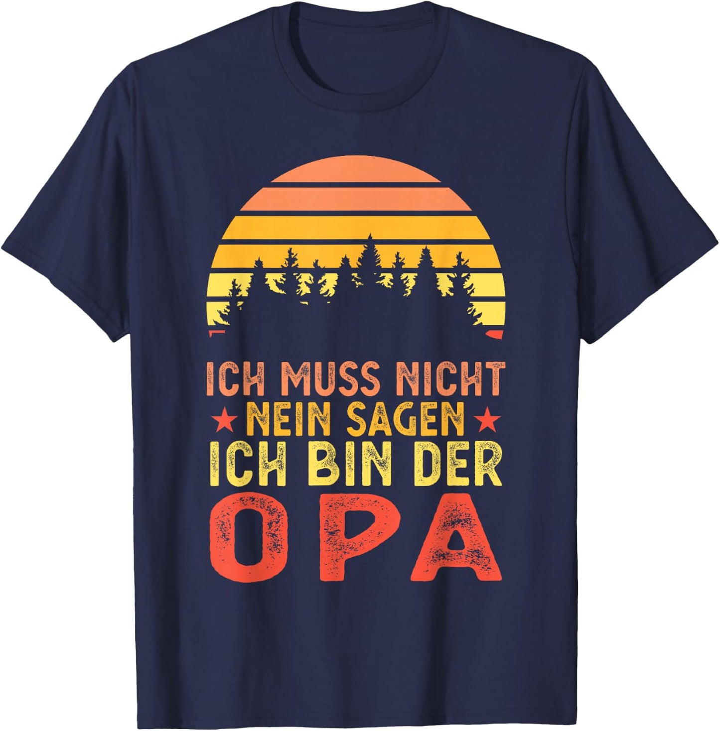 Ich bin der Opa Papa Familie T-Shirt - T-Shirt | Navy