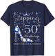 Stepping Into My 50th Birthday With God's Grace & Mercy T-Shirt - T-Shirt | Navy