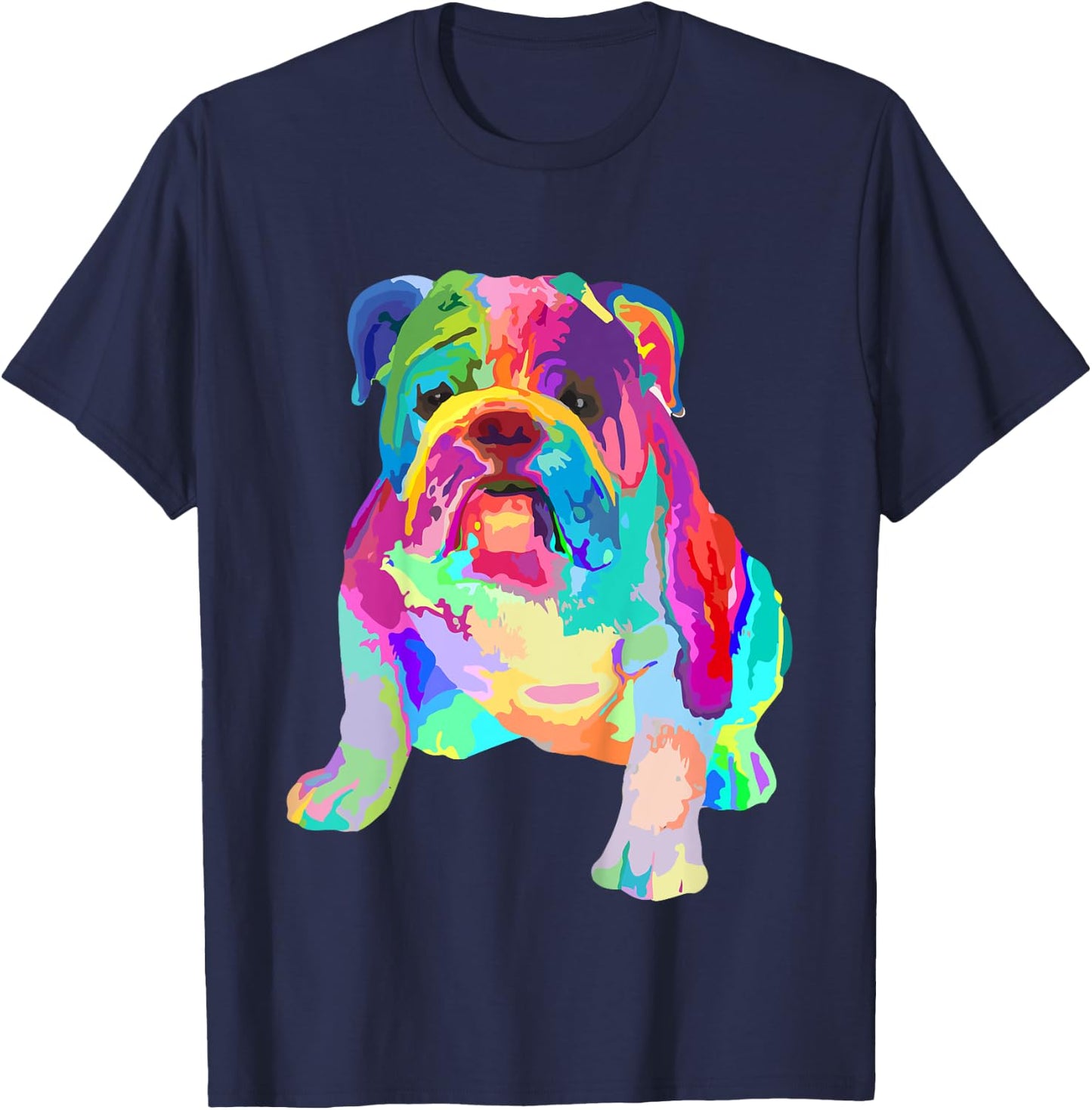 Boys Colorful Cool Girls Shirts English Bulldog Kids T-Shirt - T-Shirt | Navy