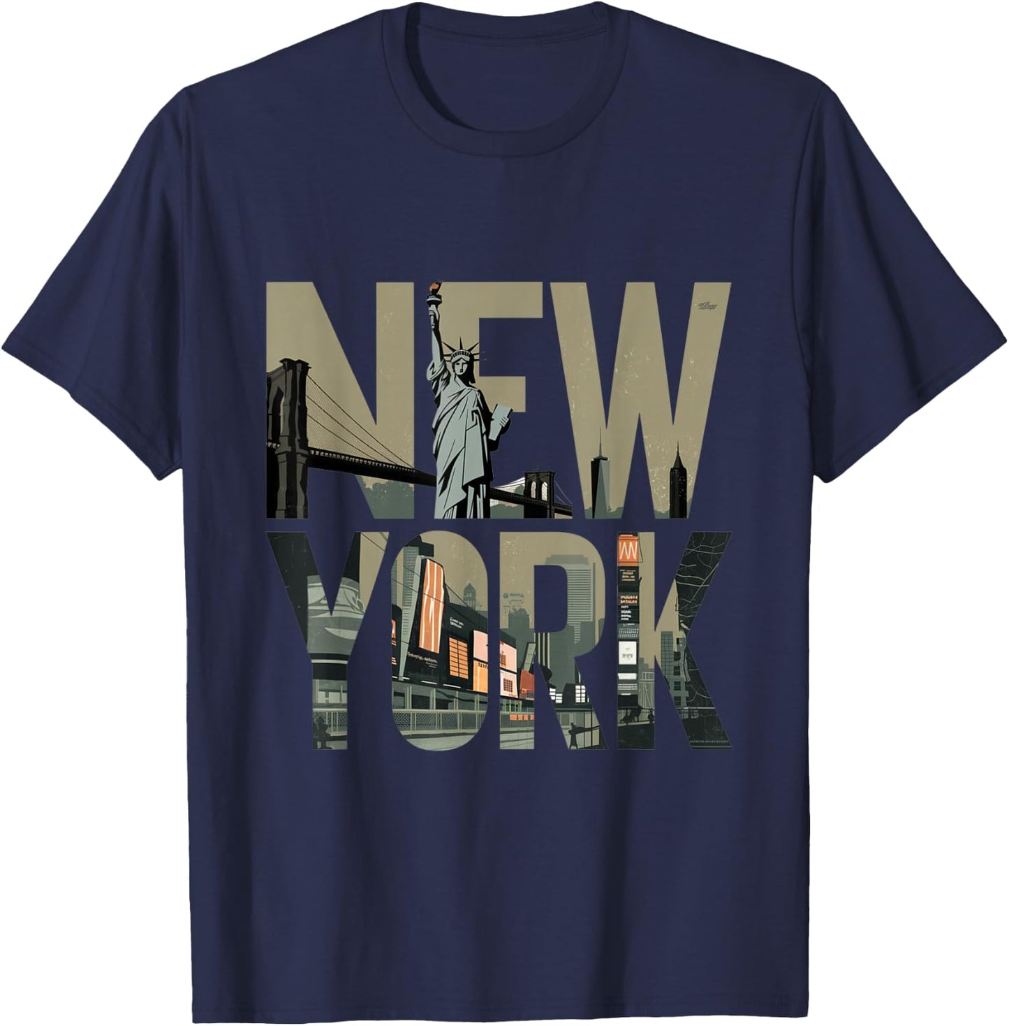 New York Freiheitsstatue T-Shirt - T-Shirt | Navy